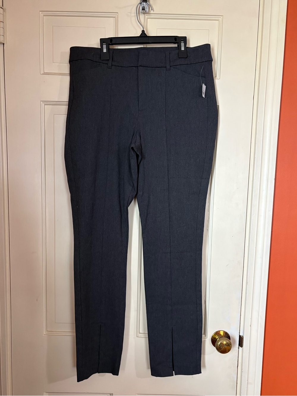 Old Navy Pixie Split Hem Pants Womens Size 12 Grey High Rise Skinny Ankle New